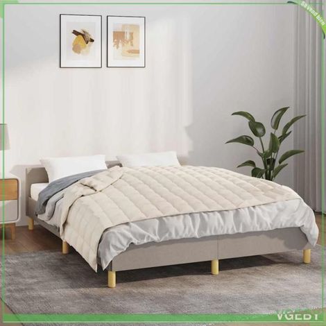 350756 Couverture lestée Crème clair 150x200 cm 7 kg Tissu (1/5)