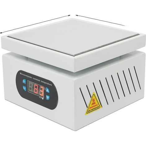 Plaque chauffante, température réglable, application polyvalente, 500W 150X150mm (1/2)