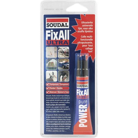 Soudal Ultra Repair colle de réparation transparente multi-matériaux 20 ml