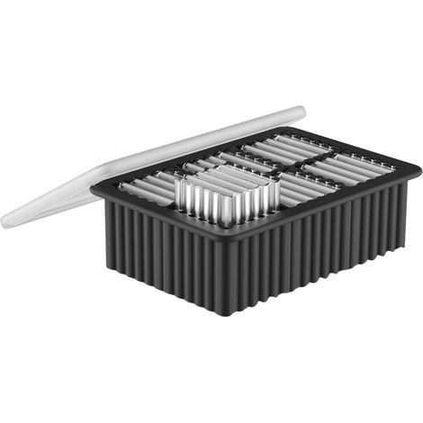 Vaschette per cubetti di ghiaccio quadrate a righe, facili da sformare, per congelatori e bevande. (1/5)