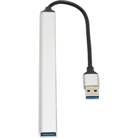 Un hub USB alimenté avec USB 3.0, 7 ports, construction ultra-mince en alliage d'aluminium, transfert de données à haute vitesse, prise en charge OTG, largement applicable, plug and play, convient aux (1/4)