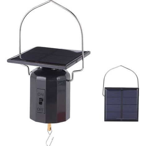 Moteur rotatif solaire pour décoration extérieure – Charge max. 2,7 kg – 40-50 tr/min – Sans marque (1/5)