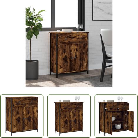 Holzschrank - Sideboard Räuchereiche 70x30x80 cm Holzwerkstoff (1/5)