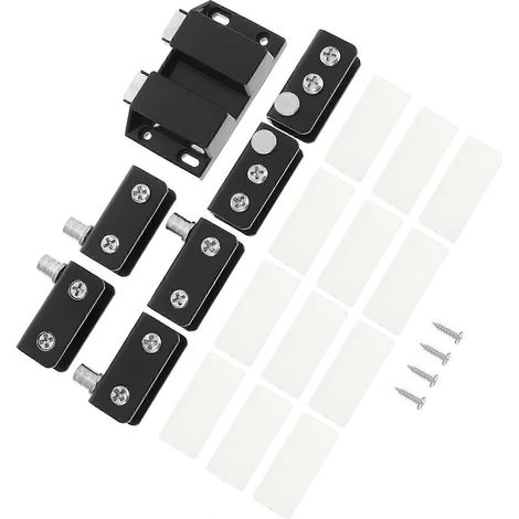 Charnières de porte en verre VILLCASE, pinces en acier, clips de fixation pour armoire (1/5)