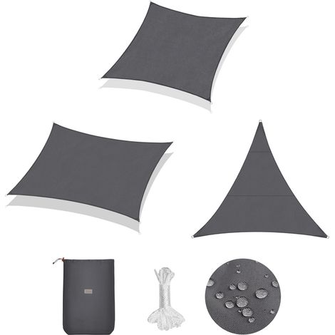 Wasserabweisendes Sonnensegel Anthrazit 3,6 x 3,6 x 3,6 m - Dreieck (1/5)