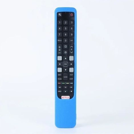 Étui de protection en silicone Télécommande - Souple - Compatible TCL TV et modèles - Couleur Bleu