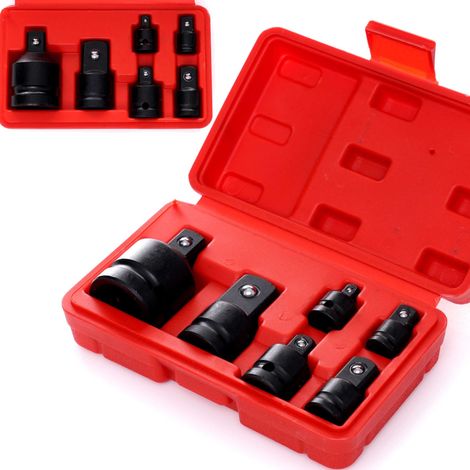 Juego de 6 adaptadores reductores de impacto de 1/4", 3/8", 1/2" y 3/4". (1/5)
