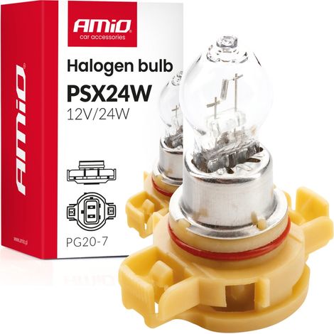 Ampoule halogène PSX24W PG20-7 12V 24W amio-04411 (1/3)