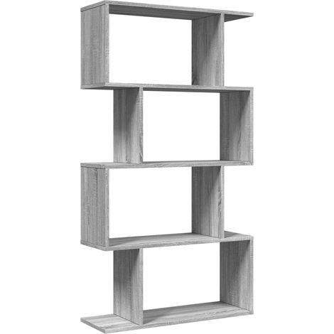 Maison Exclusive - Raumteiler-Bücherregal 4 Böden Grau Sonoma 70x
