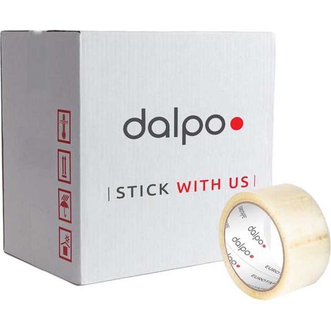 DALPO Transparentes Gummi-Verpackungsband 48/60y - 36 Stück.