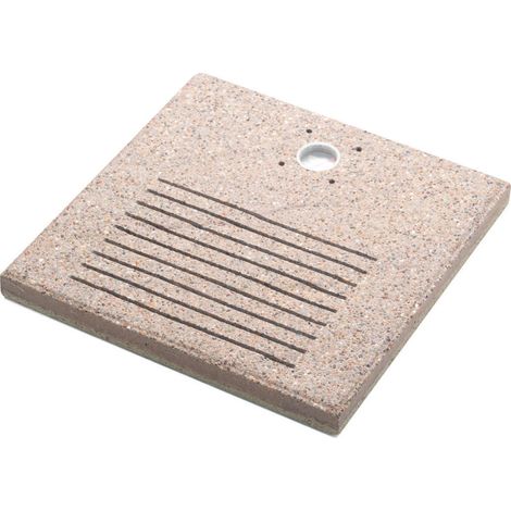 Base Quadrata 40x40x4 cm per Fontane con Ghiera Piccola in Cemento Belfer 42/BSE/8.T Tortora (1/3)