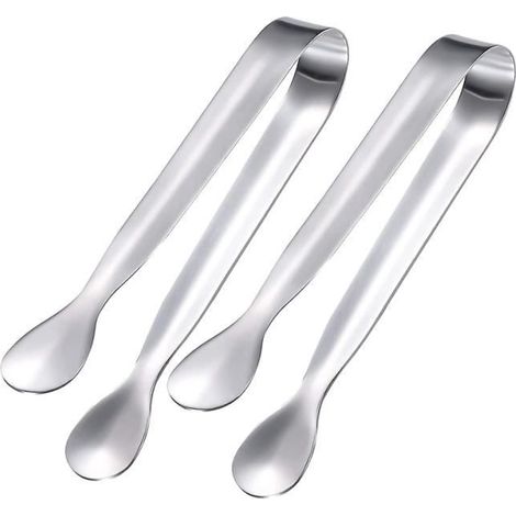 2pcs Pièces Pince a Sucre,Pince a Bonbon,Pince a Glacon,Pince Bonbon Candy Bar,pour Bonbon,Biscuit,Glaçons,Café,Buffet,Argent (1/4)