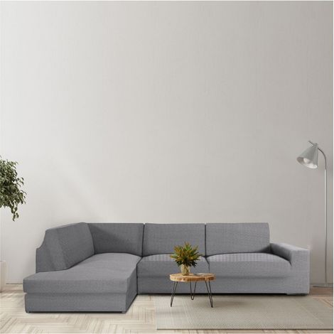 Copridivano angolare 350-500 cm sinistro colore grigio - Jaz (1/5)