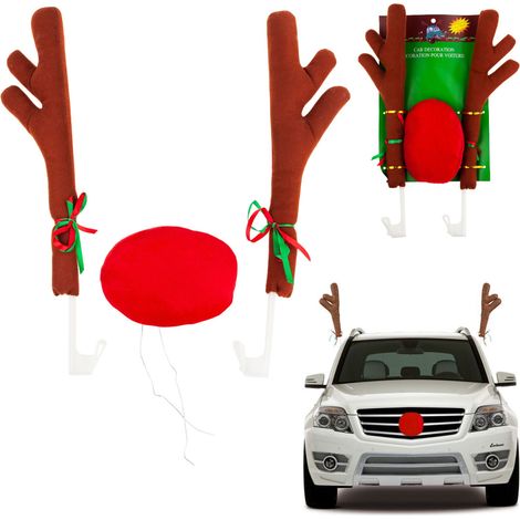 TG53031 decorazione per auto corna di renna NOS NA auto ornamento natalizio per auto (1/5)