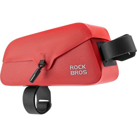 Bolsa impermeable para cuadro de bicicleta con cierre magnético, 0,9 L - roja (1/4)