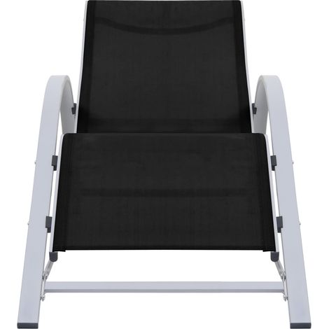Maison Exclusive - Lettino Prendisole in Textilene e Alluminio Nero
