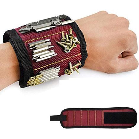 Bracelet magnétique avec 10 des aimants forts, Rouge-Fei Yu (1/5)