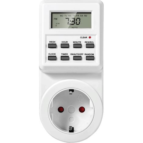 Spina timer digitale ed elettrica, spina programmabile con cicli alternati e ripetuti, spina timer con conto alla rovescia, spina timer programmabile con display LCD, risparmio energetico (1/5)
