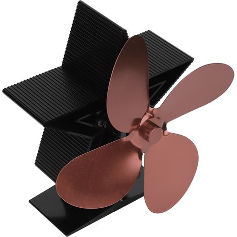 Ventilateur thermique étoile de Noël, ventilateur thermique pour cheminée, ventilateur de circulation thermique écologique et écoénergétique de style européen et américain, bronze (1/5)