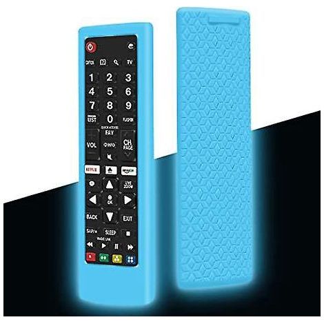 (blu fosforescente) Custodia protettiva per telecomando LG AKB75095307 AKB75375604 AKB74915305, custodia in silicone antiscivolo per telecomando Smart TV LG. (1/5)