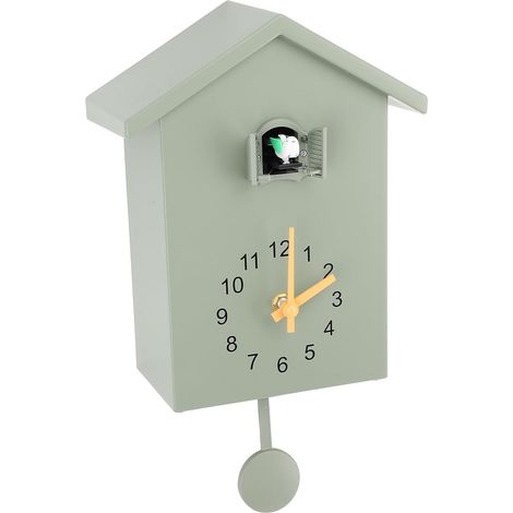 Birdhouse Wall Clock with Bird Voice Call and Silent Movement, for Living Room, Bedroom, Office Decoration (1/5)