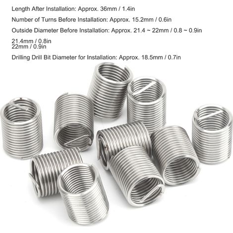 10 manchons de protection pour filetage M182.02D, réparation de filetage (1/5)