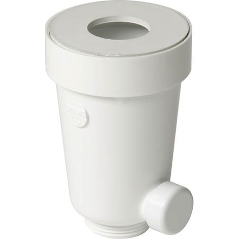 Nicoll – Siphon urinoir siphonné Ø33x42mm – Raccordement Ø50 mâle – Joint à lèvre en élastomère – PVC blanc pour évacuation
