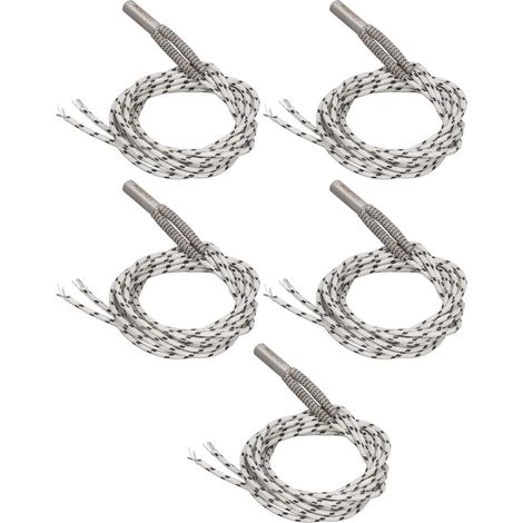 Lot de 5 tubes chauffants pour imprimante 3D, 50 W, tête en acier inoxydable, fil nickel-chrome, cartouche chauffante de 2 m (78,7 pouces), 12 V CC (1/5)