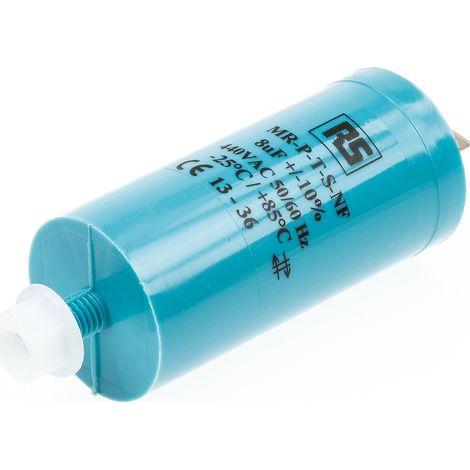 Condensateur à couche mince RS PRO 8µF 440V c.a. ±10% ( Prix pour 1 ) (1/3)