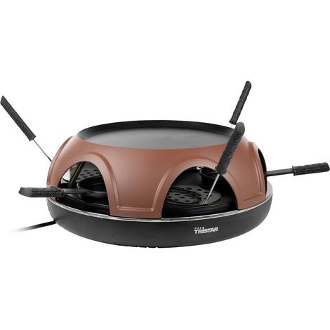 Tristar Festa Connec Appareil à raclette 6 poêlons terracotta, noir (1/4)