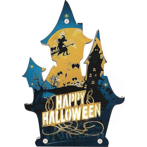1 Stück LED-Lichterkette in Burgform für Halloween-Dekoration