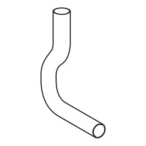 Coude de chasse 90° Geberit, 31 x 26 cm, contre-coudé Ø50mm, déport 9cm, Blanc alpin (1/3)