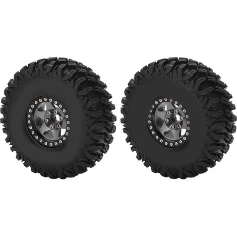 2 pièces Jantes 120mm Noir Titane pour Axial SCX10 D90 F350, Roues RC 1/10, Pièces Amélioration Voiture (1/5)
