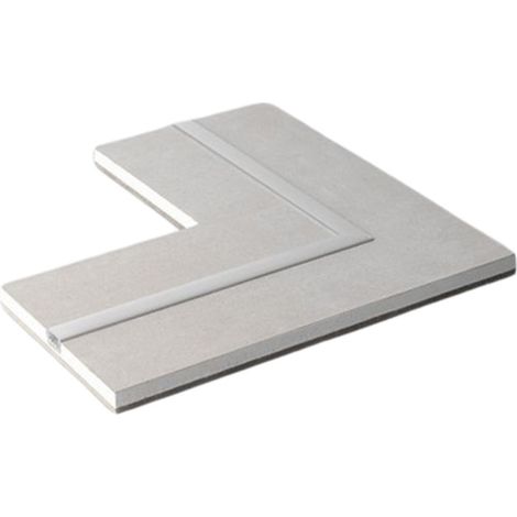 Semilavorato cartongesso fibra alluminio luce led raccordo angolo 14,5x29x29 cm