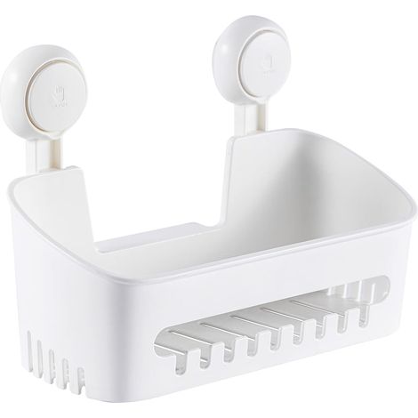 Duschablage, Gewürzregal, Badezimmer-Organizer, DIY-Aufbewahrungskorb, kein Bohren erforderlich, abnehmbarer Saugnapf, Wandregal für Shampoo und Toilettenartikel, Küchen-, Badezimmer- und Schlafzimmer