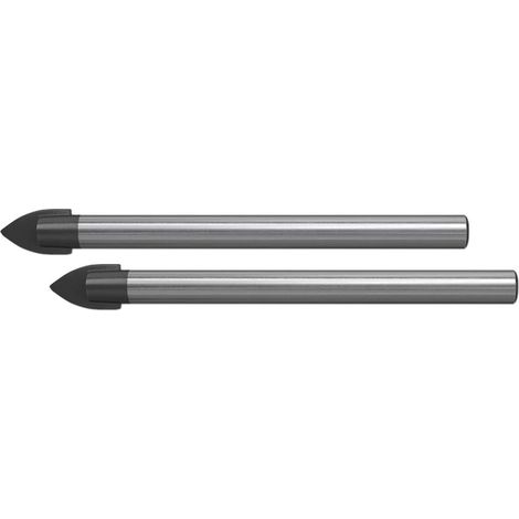 FISCHER fischer broca para vidrio 4 mm blister 2 und 551342 , Punta de centrado con ángulo 120º permite perforar materiales duros.Para azulejos, vídrio, metal y porcelana.