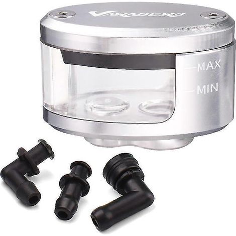 Réservoir d'huile de frein et d'embrayage avec support pour moto Honda Varadero XL1000 XL125 - Couleur argent (1/5)