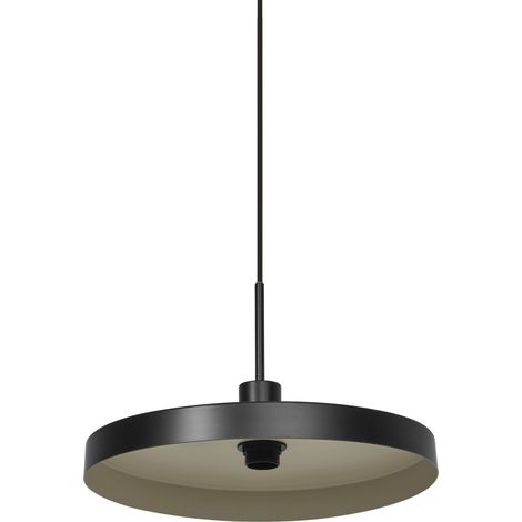 OSRAM Decor Plate Suspension décorative avec abat-jour en forme d’assiette, 400 mm, avec culot E27, IP20, métal, noir/beige (1/5)