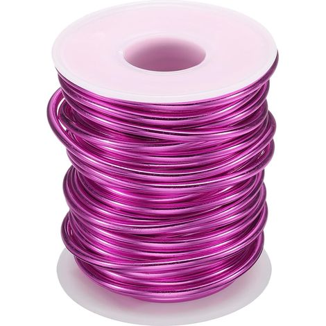 Fil Pour Bonsai Anodisé Aluminium Rouleau 3mm/9 Jauge Rose Foncé (1/5)