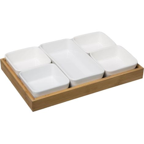 Servierschüssel für Snack + Tablett, 6er-Set (1/5)