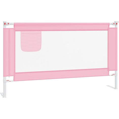 Maison Exclusive - Kleinkind-Bettschutzgitter Rosa 140x25 cm Stof (1/5)