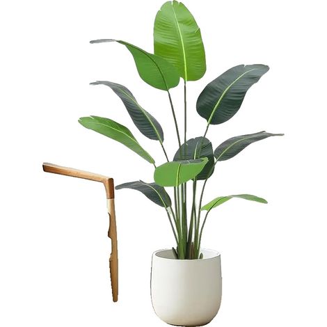 Pianta artificiale di strelitzia (uccello del paradiso), 1,5 metri, 2 pezzi, materiale in poliestere, per uso interno/esterno, design regolabile. (1/5)
