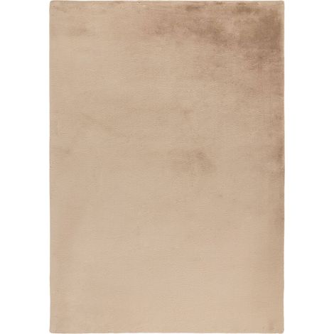 Tapis beige doux à poils courts épais et résistant - 170 x 120 cm (1/5)