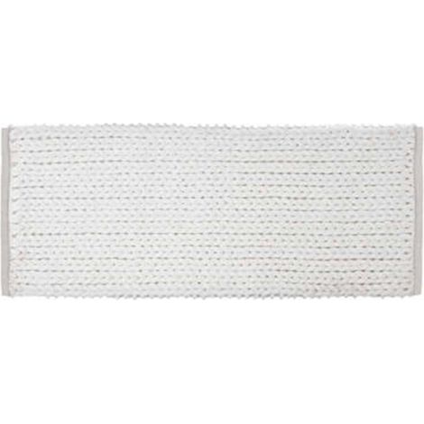 Tapis de Salle de Bain "Tissé Épais" 50x120cm Blanc (1/4)