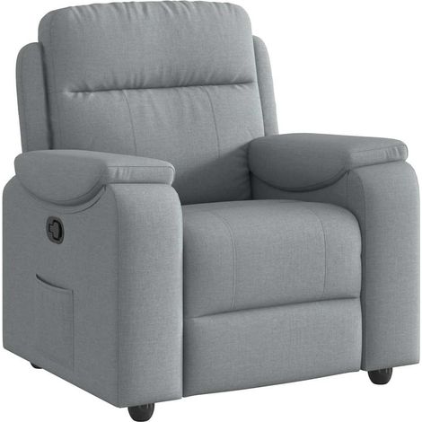 Maison Exclusive - Poltrona Reclinabile in Tessuto Grigio Chiaro
