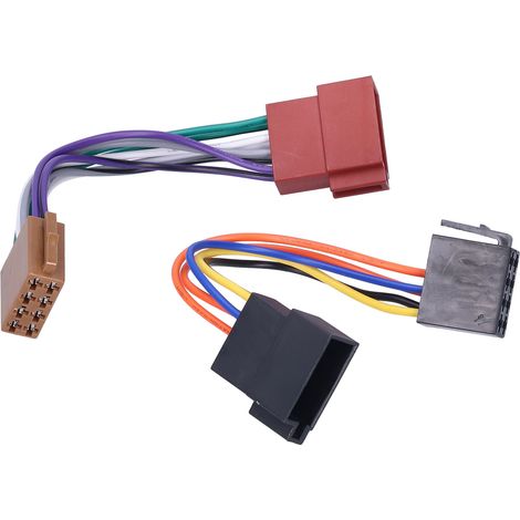 Adaptateur faisceau câblage autoradio ISO prise stéréo CD lecteur fil compatible Cabrio/Euro Van (1/5)