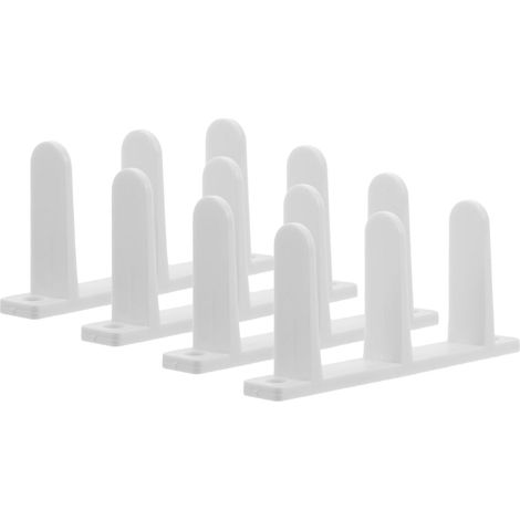 lot de 4 guide de sol pour porte coulissante, plastique, noir (1/5)