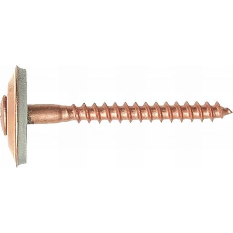 50 Vis de Faitage Inox A2 Cuivree + rondelle EPDM 20mm - 4.5 X 55 mm mm