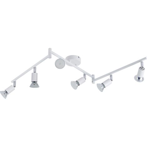 GBLY LED Deckenstrahler 6 Flammig GU10 - Innen Deckenleuchte Lampe Decke Weiß Modern Deckenlampe Keller für Wohnzimmer Badezimmer Küche Kinderzimmer Büro