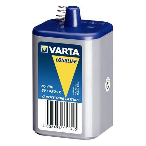 Varta - pile varta longlife block 6v 4r25 n°430 + irb - 430101111